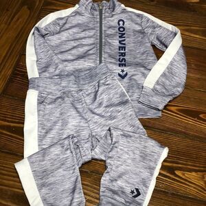 Converse Gray and White Toddler Sweatsuit 3T
